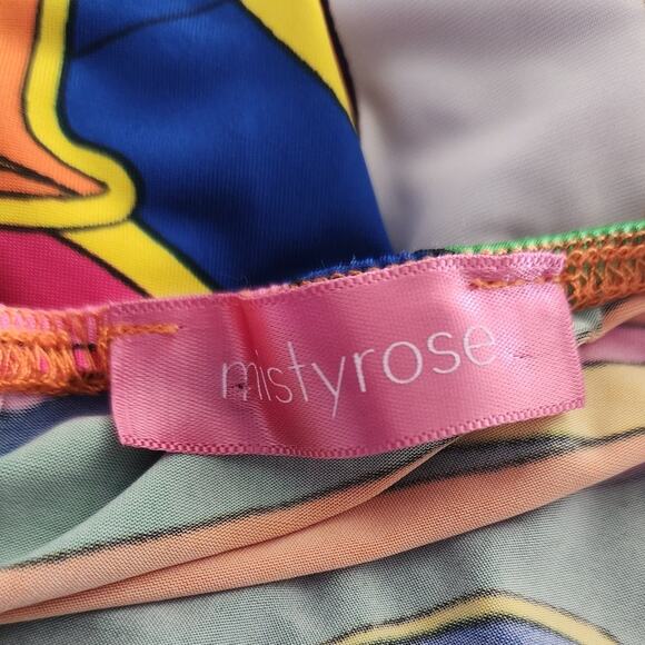 Misty Rose Bright Multicolored Sexy Maxi Dress Small - Picture 6 of 6